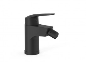 MONOMANDO BIDE NEGRO MATE BASE PLUS TRES GRIFERIA